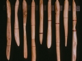 Untitled, cedar, steel, purple heart wood, bone, 90 x 5 x 5 cm, 1999